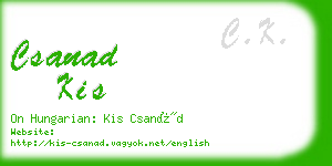 csanad kis business card